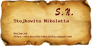 Stojkovits Nikoletta névjegykártya